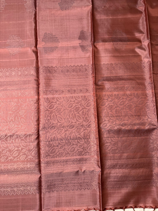 Bare Silk – Dull Blush Pink Soft Silk Saree