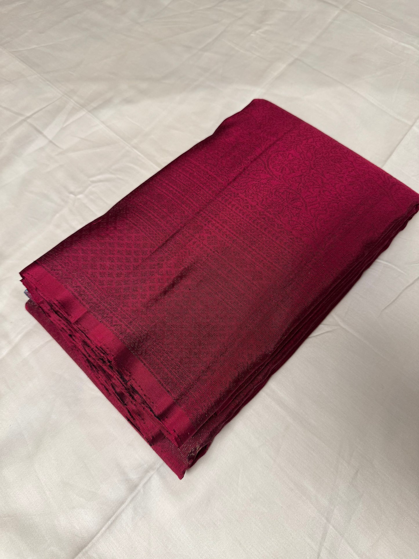 Fayra - Deep Tyrian Purple Soft Silk Saree