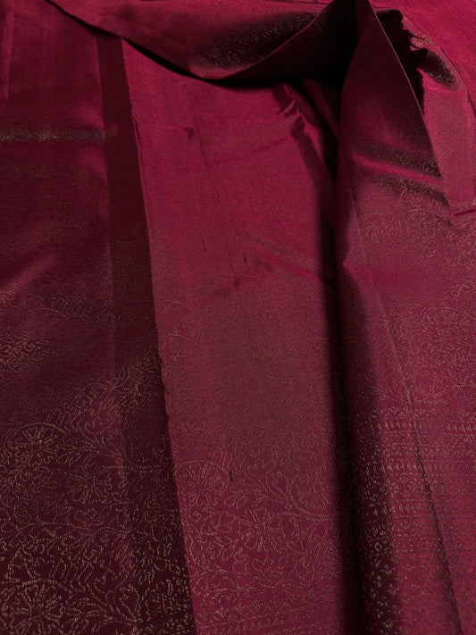 Fayra - Deep Tyrian Purple Soft Silk Saree