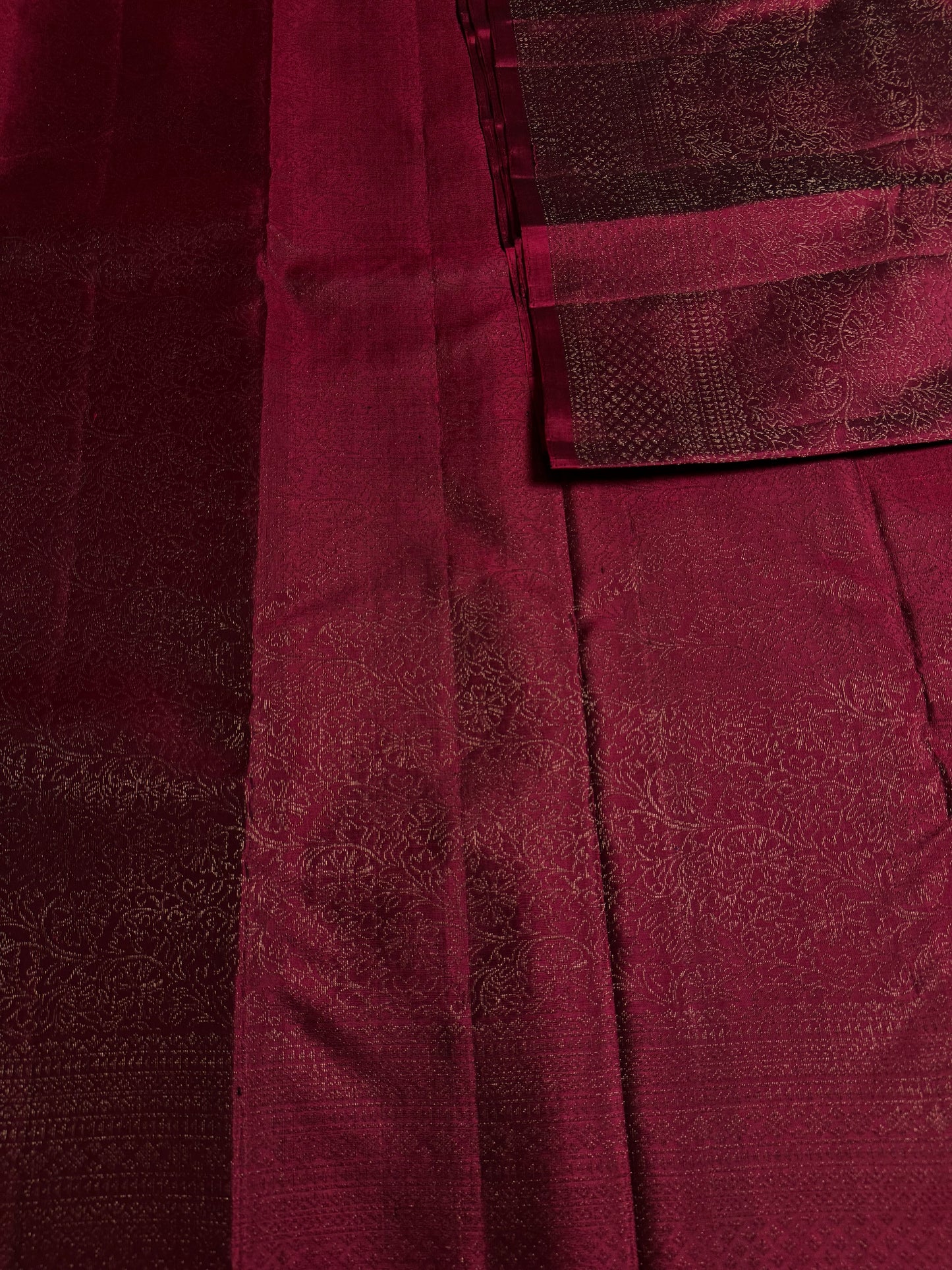 Fayra - Deep Tyrian Purple Soft Silk Saree