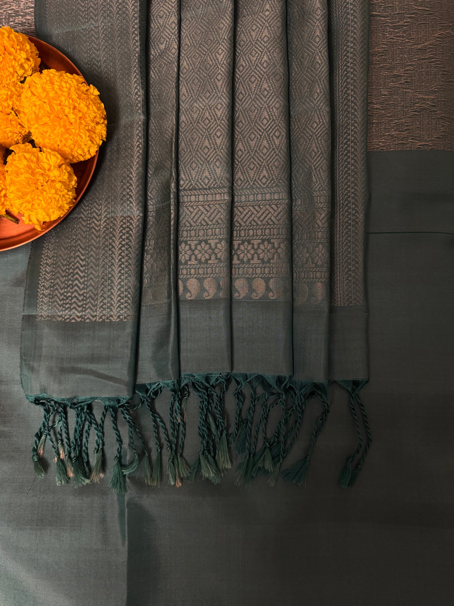 Tavira – Lustrous Sky Blue Soft Silk Saree with Delicate Sheen