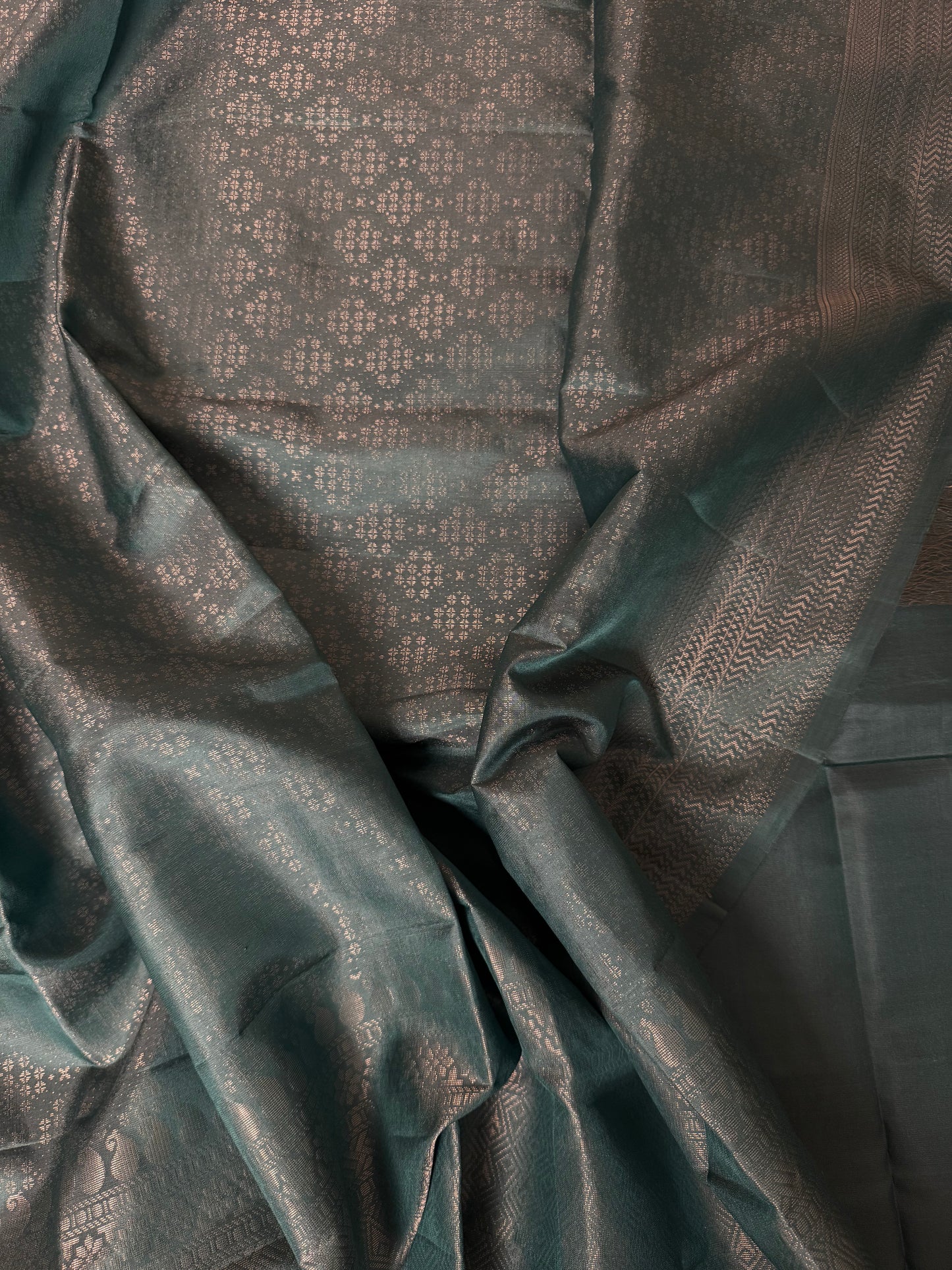 Tavira – Lustrous Sky Blue Soft Silk Saree with Delicate Sheen