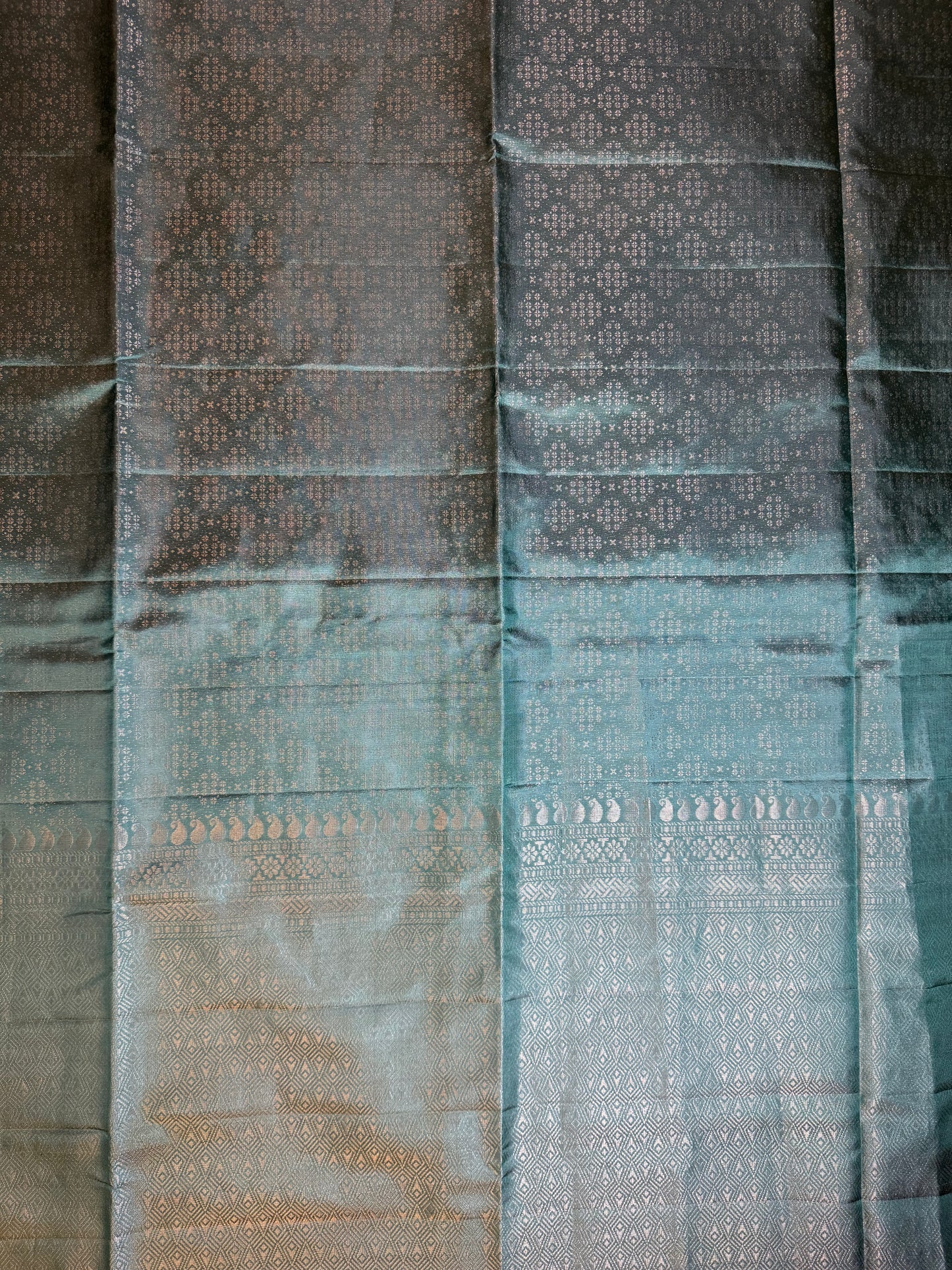 Tavira – Lustrous Sky Blue Soft Silk Saree with Delicate Sheen