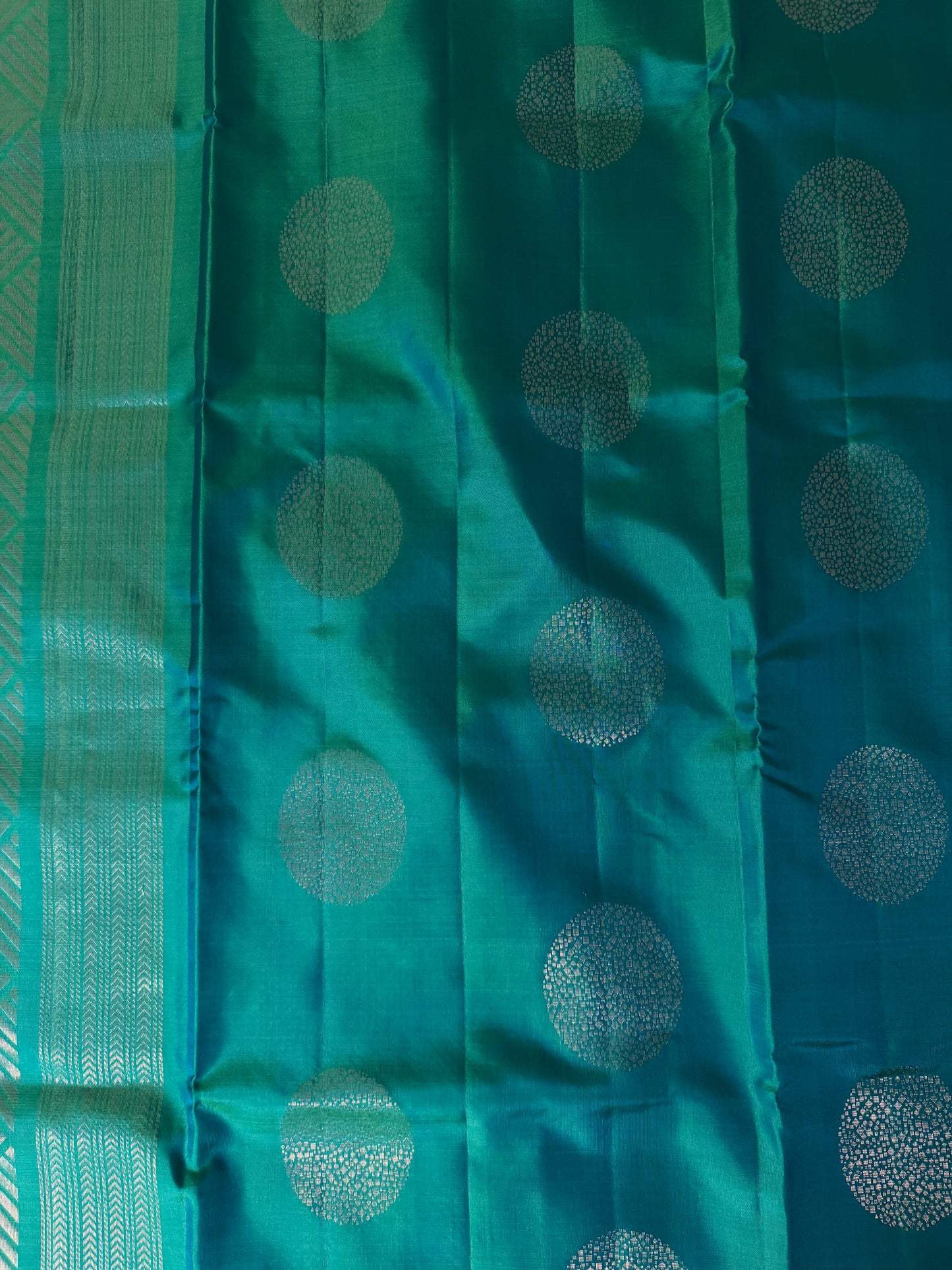 Neel- Turquoise Dream in Soft Silk and Zari Glow