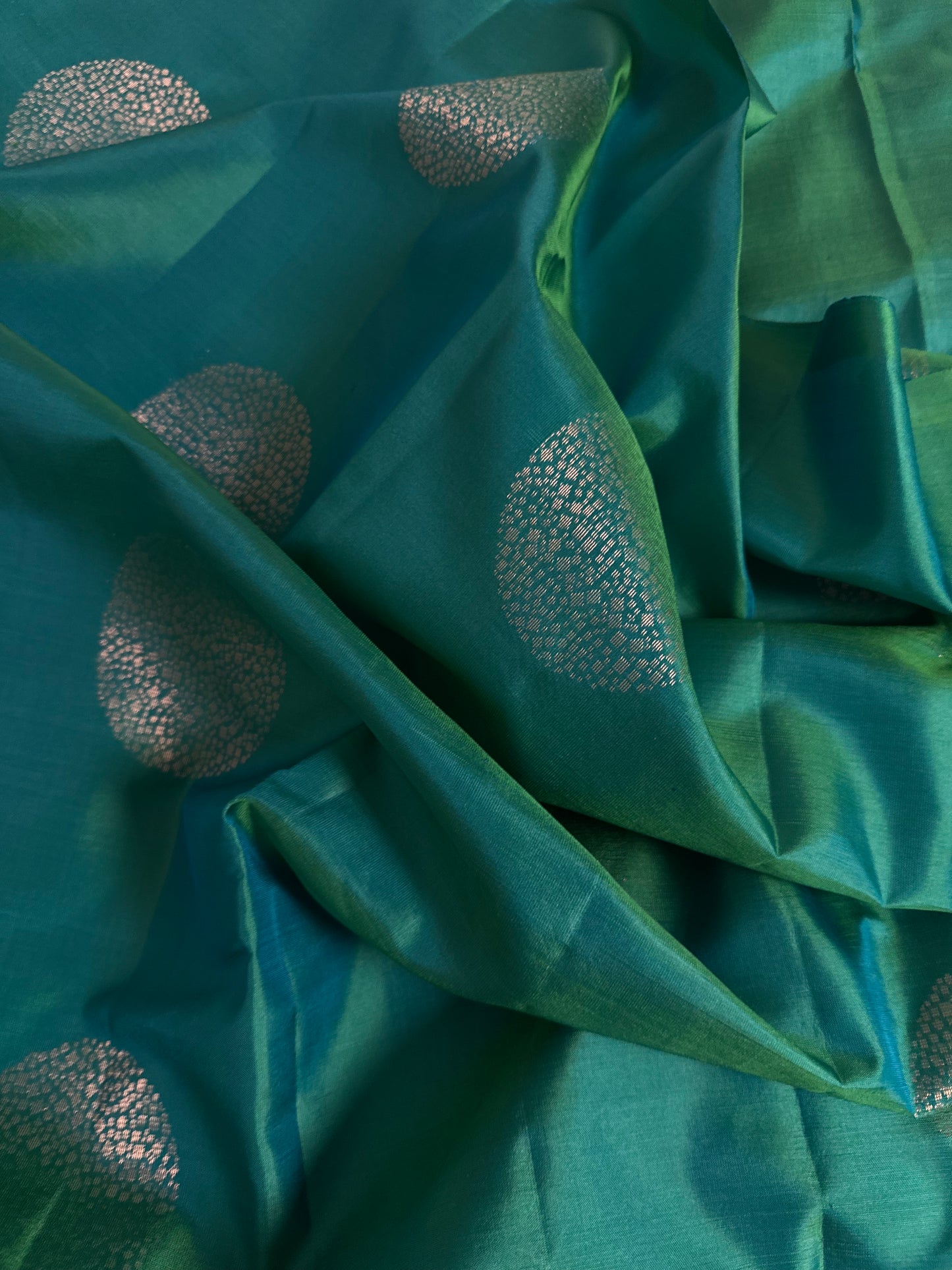 Neel- Turquoise Dream in Soft Silk and Zari Glow