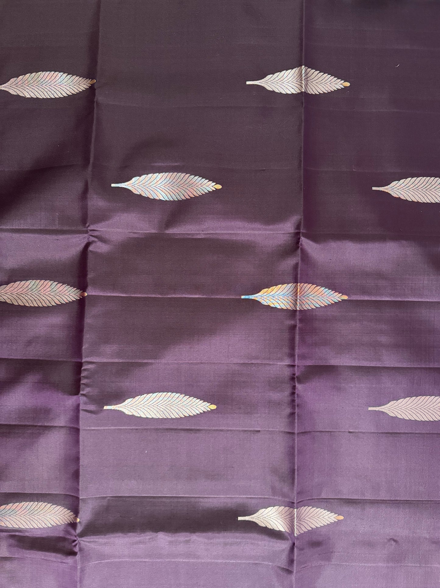 Raahiya- Deep Purple Soft Silk Saree with Metallic Silver Zari