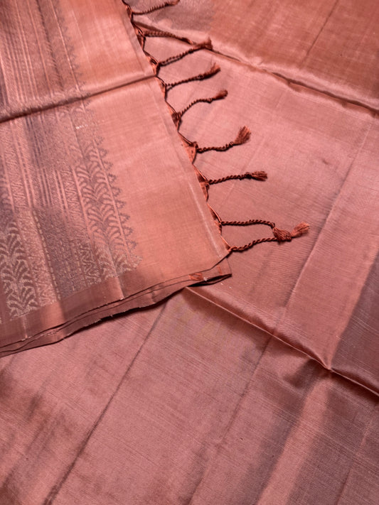 Bare Silk – Dull Blush Pink Soft Silk Saree