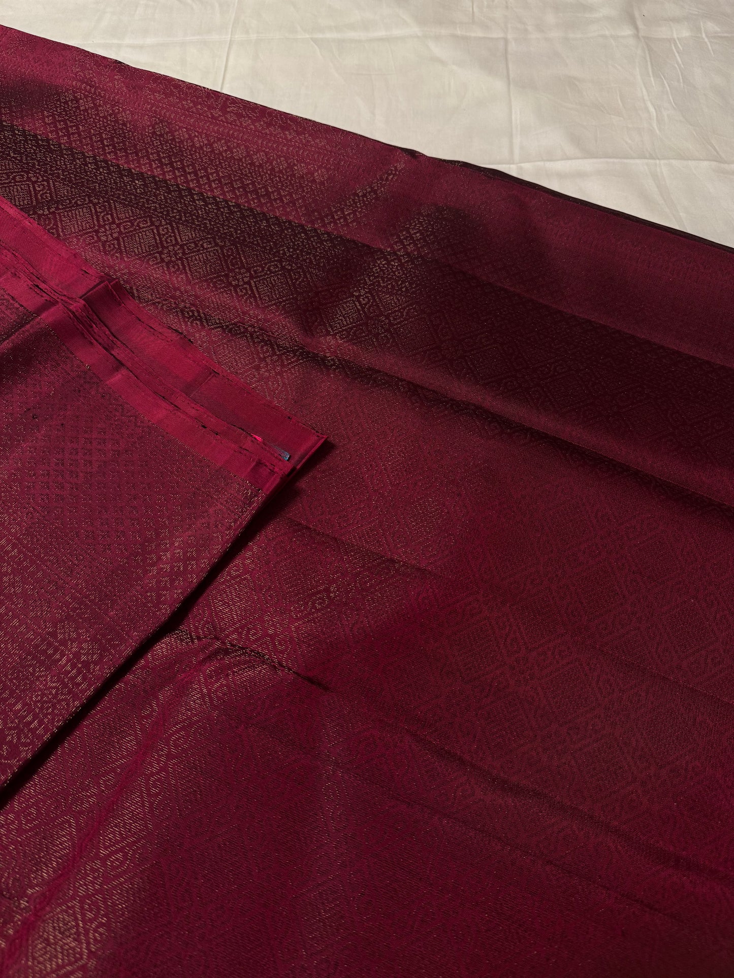 Fayra - Deep Tyrian Purple Soft Silk Saree